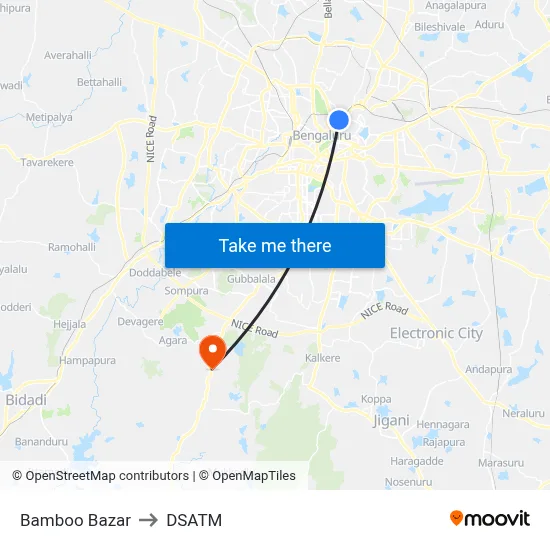 Bamboo Bazar to DSATM map