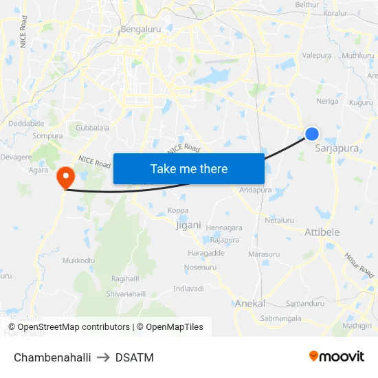 Chambenahalli to DSATM map