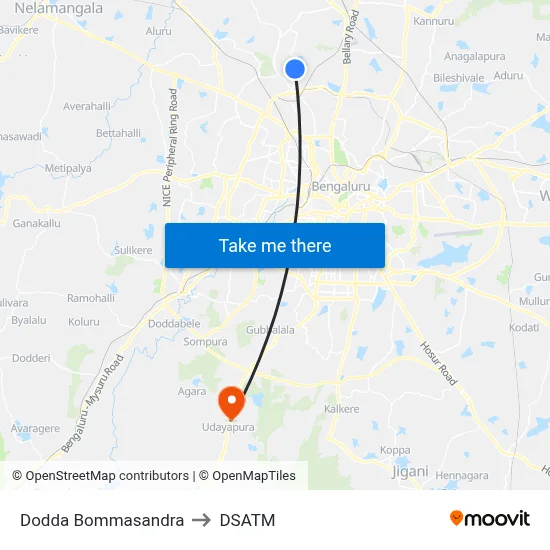 Dodda Bommasandra to DSATM map