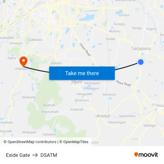 Exide Gate to DSATM map