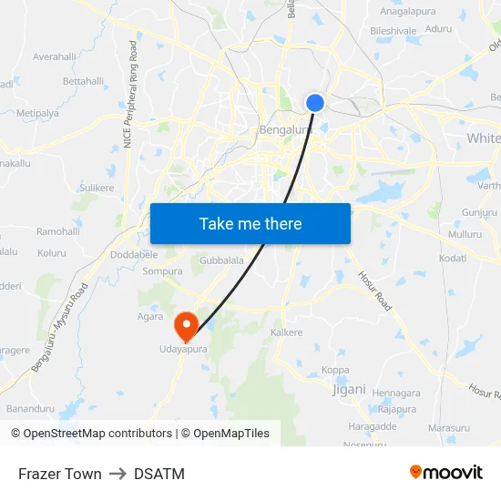 Frazer Town to DSATM map