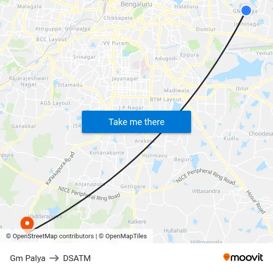Gm Palya to DSATM map