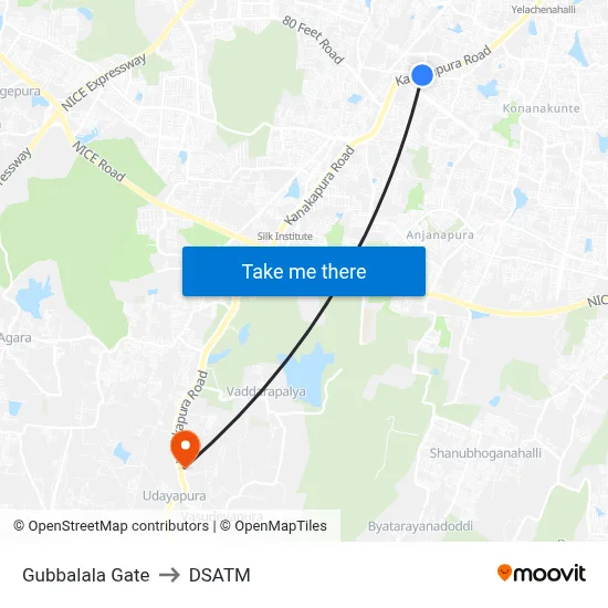 Gubbalala Gate to DSATM map
