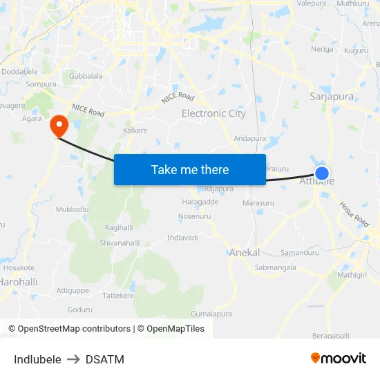 Indlubele to DSATM map