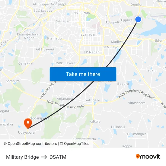 Military Bridge to DSATM map