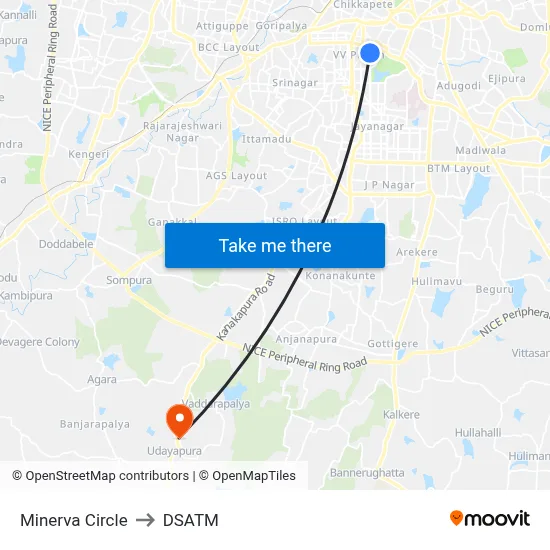Minerva Circle to DSATM map