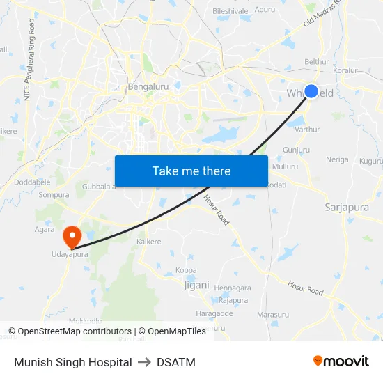 Munish Singh Hospital to DSATM map
