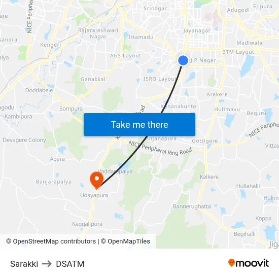 Sarakki to DSATM map