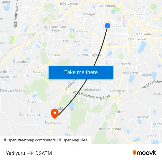Yadiyuru to DSATM map