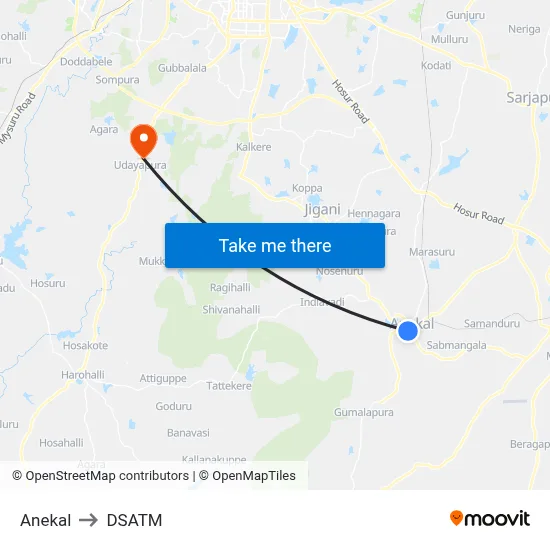 Anekal to DSATM map