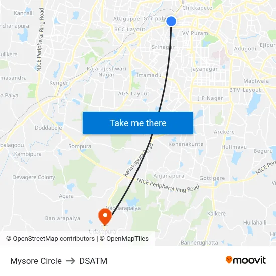 Mysore Circle to DSATM map