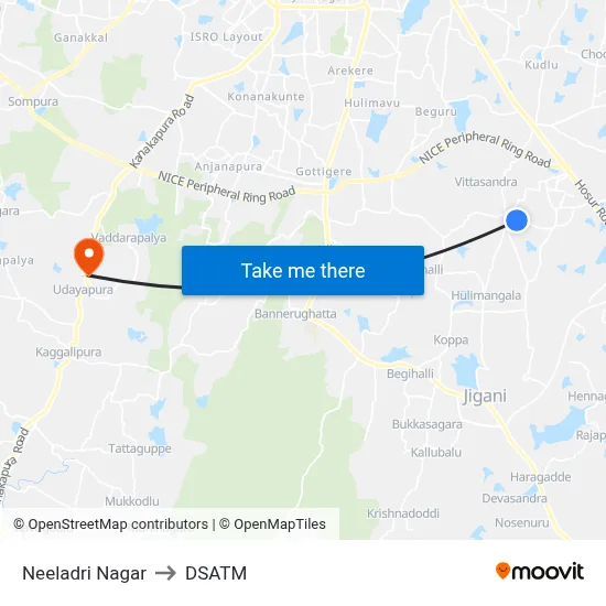Neeladri Nagar to DSATM map