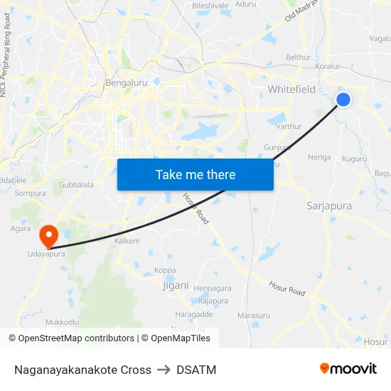 Naganayakanakote Cross to DSATM map
