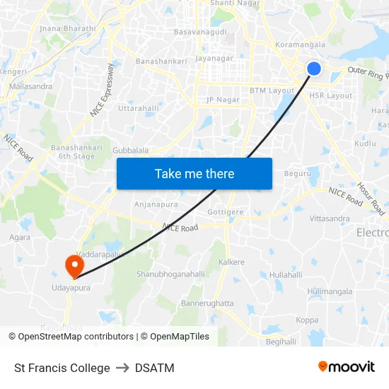 St Francis College to DSATM map