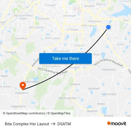 Bda Complex Hsr Layout to DSATM map