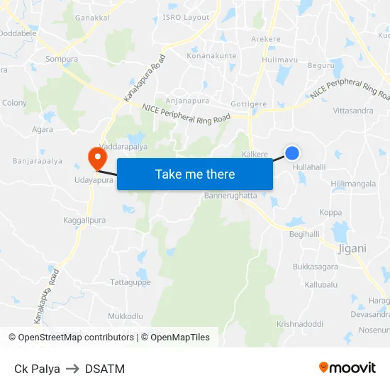 Ck Palya to DSATM map