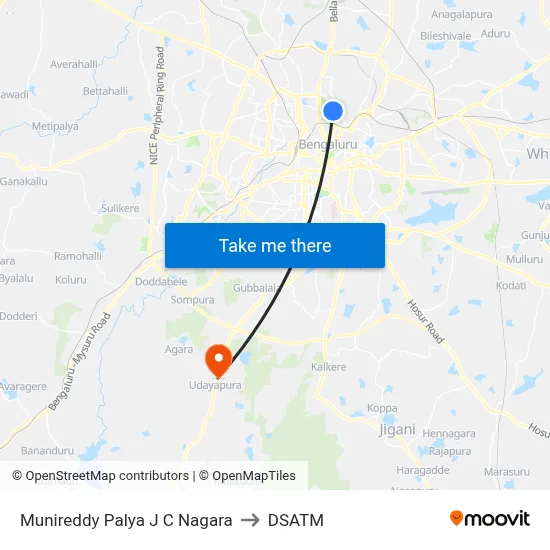 Munireddy Palya J C Nagara to DSATM map