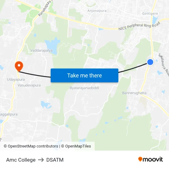 Amc College to DSATM map