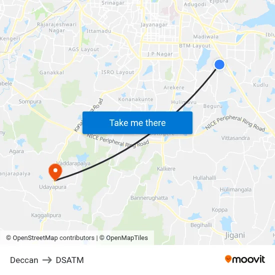 Deccan to DSATM map