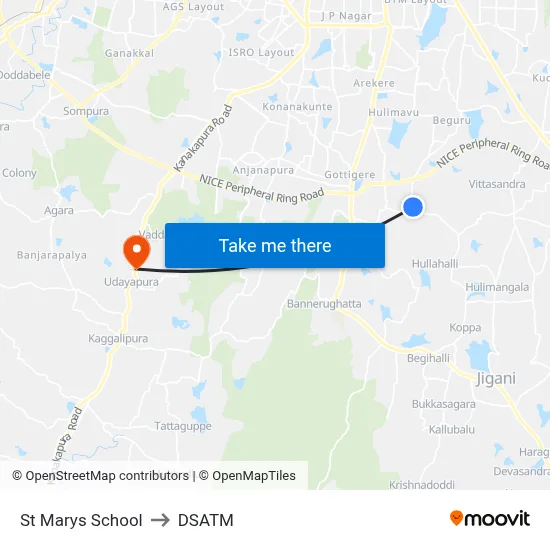 St Marys School to DSATM map