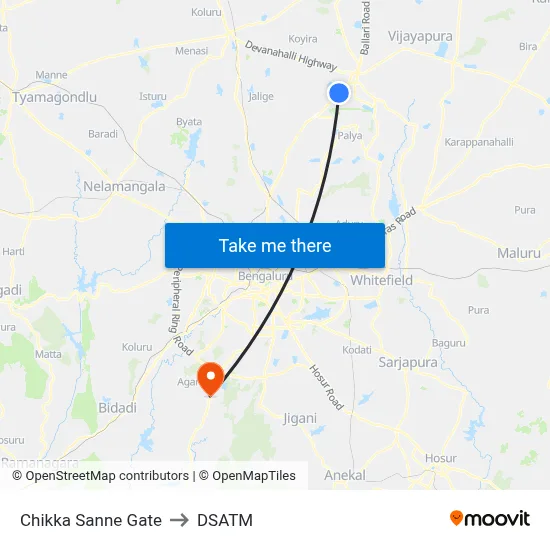 Chikka Sanne Gate to DSATM map