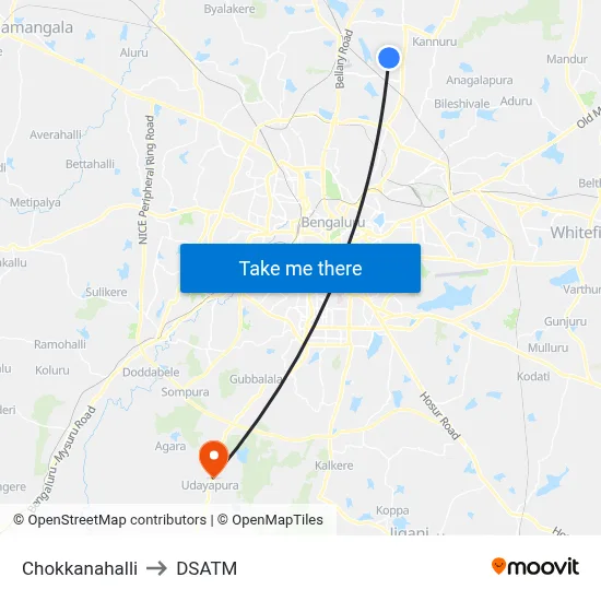 Chokkanahalli to DSATM map