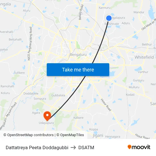 Dattatreya Peeta Doddagubbi to DSATM map