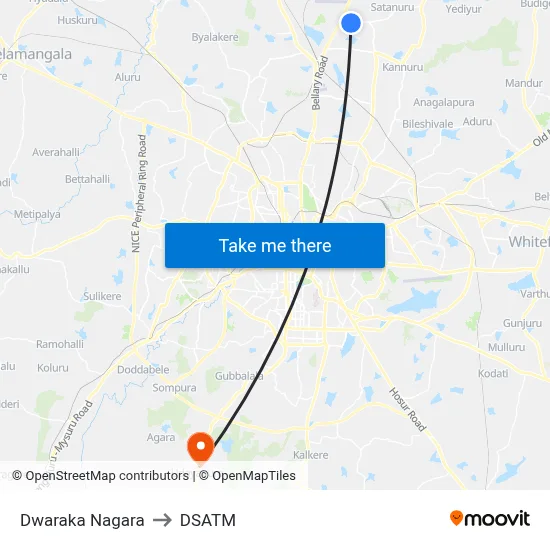 Dwaraka Nagara to DSATM map