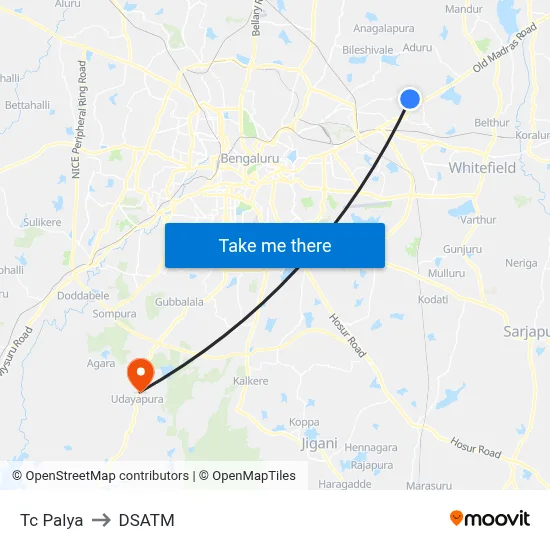 Tc Palya to DSATM map