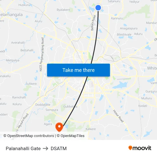 Palanahalli Gate to DSATM map