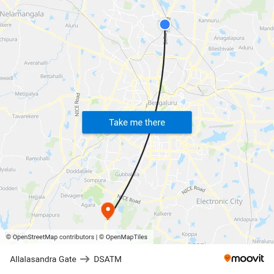 Allalasandra Gate to DSATM map