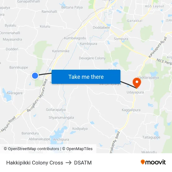 Hakkipikki Colony Cross to DSATM map