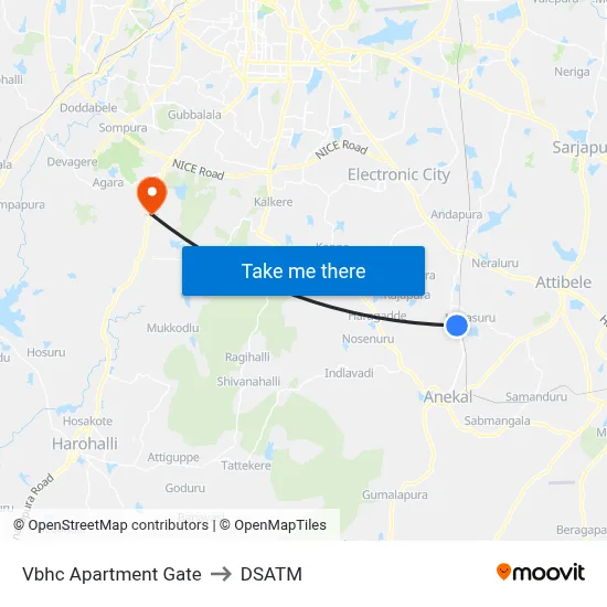 Vbhc Apartment Gate to DSATM map