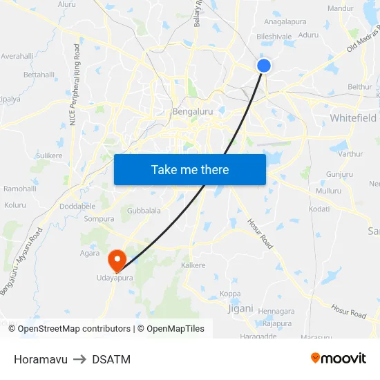 Horamavu to DSATM map