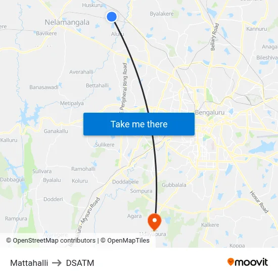 Mattahalli to DSATM map