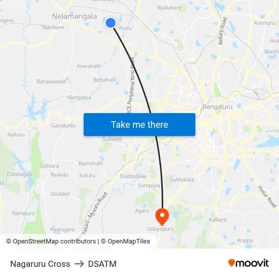 Nagaruru Cross to DSATM map