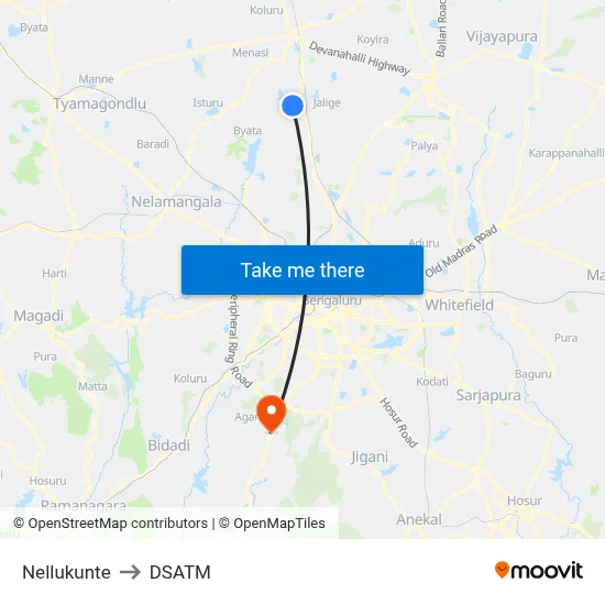 Nellukunte to DSATM map