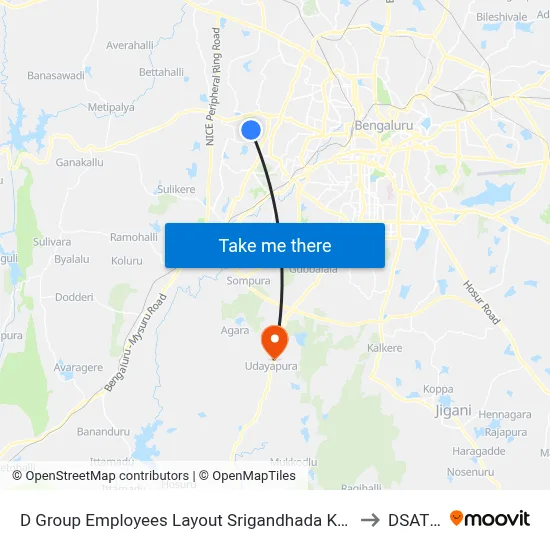 D Group Employees Layout Srigandhada Kaval to DSATM map