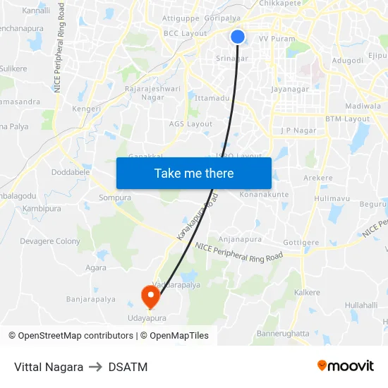 Vittal Nagara to DSATM map