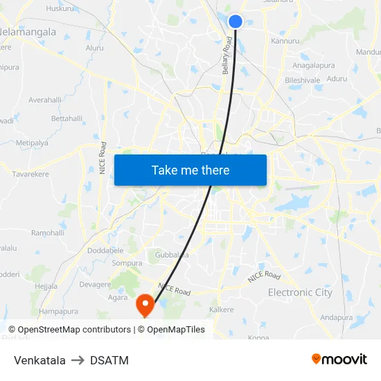 Venkatala to DSATM map