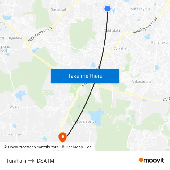 Turahalli to DSATM map