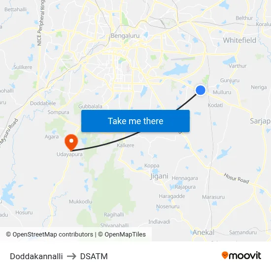 Doddakannalli to DSATM map