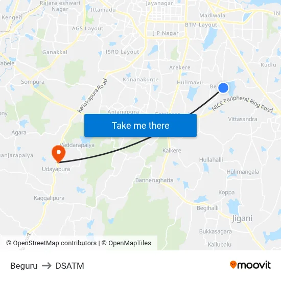 Beguru to DSATM map