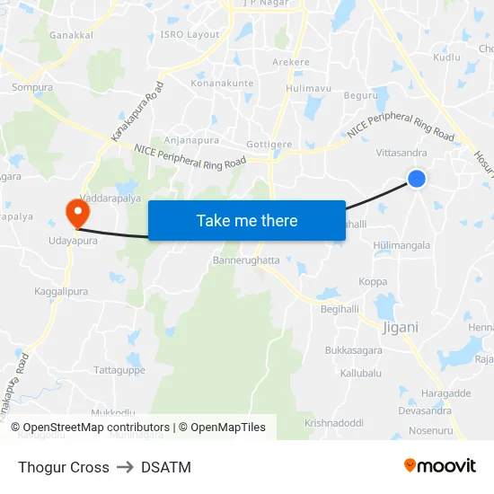 Thogur Cross to DSATM map