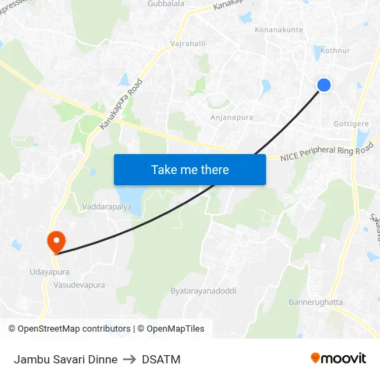 Jambu Savari Dinne to DSATM map