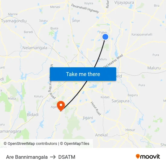 Are Bannimangala to DSATM map