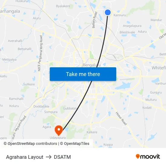 Agrahara Layout to DSATM map