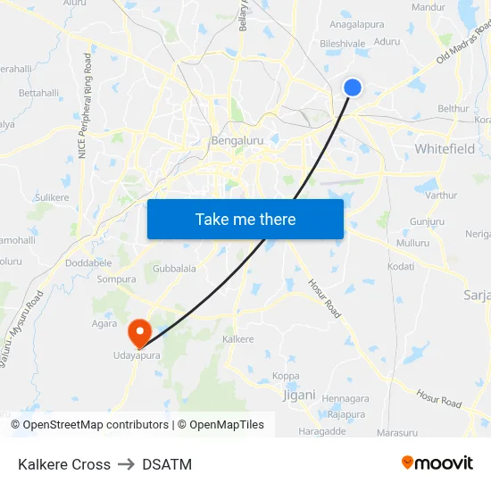 Kalkere Cross to DSATM map