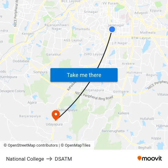 National College to DSATM map