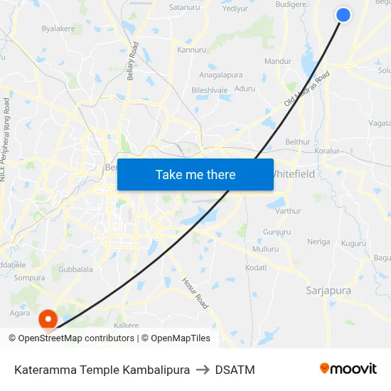 Kateramma Temple Kambalipura to DSATM map